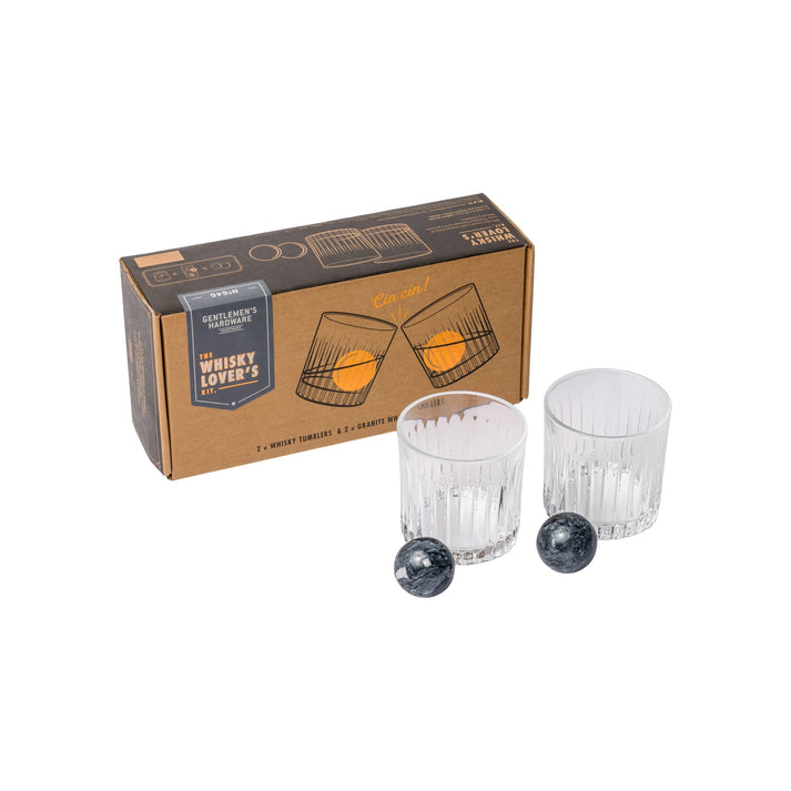 Gentlemen's Hardware - Cocktail Tumbler & Whiskey Stones Set