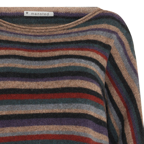 Mansted - Zel Yak Wool Slouch Jumper - Stripe