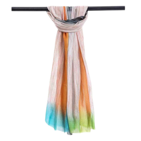 JJSisters - Cashmere Wool Multicolour Border Scarf