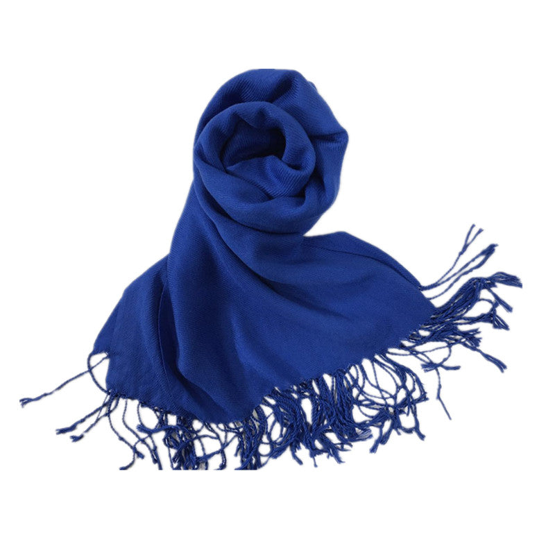 AUTN - Plain Pashmina Wrap - Royal Blue - 8407-06