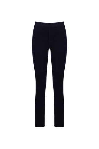 Vassalli - Slim Leg Full Length Pinwale Cord Pull On - Midnight