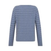 Mansted - Penelope M/C Morse Code Crew Neck Jumper - Blue