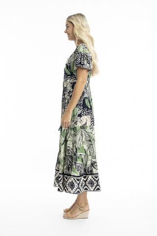 Orientique - Multilayer Midi Dress with Tiewaist - Nungwi