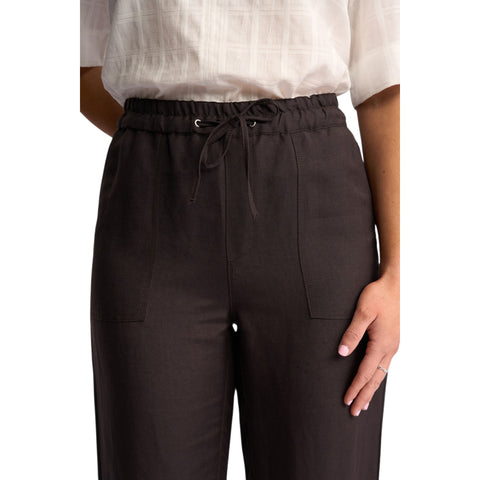 Vassalli - Oxford Ankle Gazer Pull On Pant - Chocolate