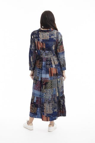 Orientique - Cord Printed Dress - California Dreaming