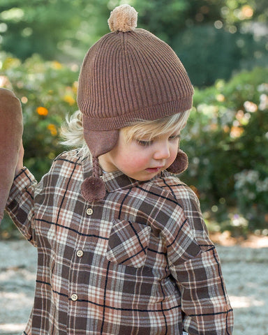Toshi - Organic Earmuff Bobby Beanie - Peppercorn