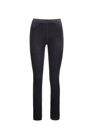 Vassalli - Bay Cord Slim Leg Pull On - Charcoal
