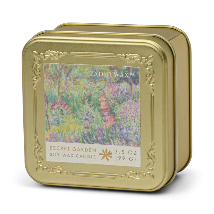 Paddywax - Impressionist 3.5oz/99g Tin Candle - Monet 'The Artist Garden of Giverny'