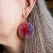 WorldFinds - Kantha Threadburst Solo Earrings - Grande