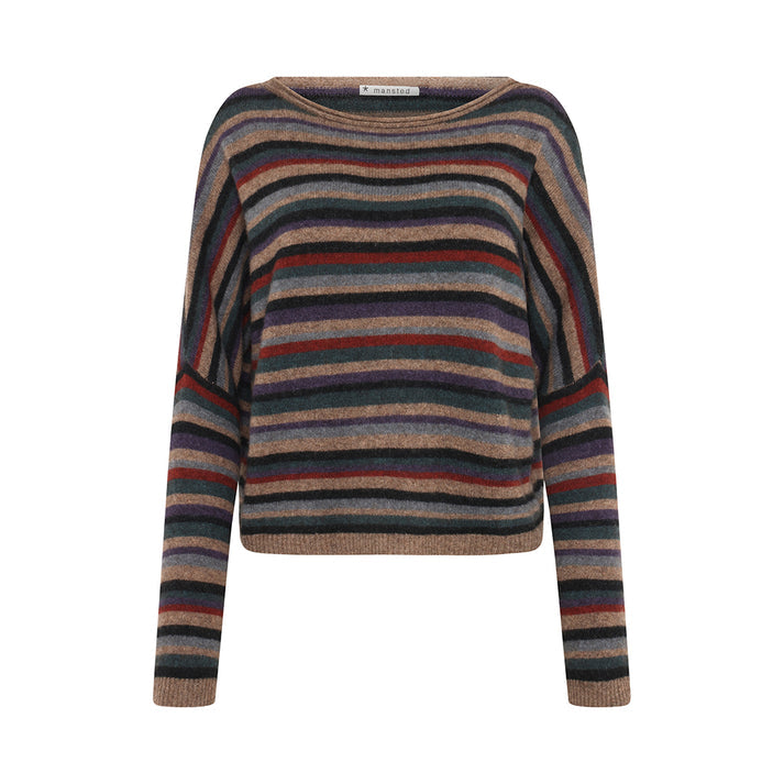 Mansted - Zel Yak Wool Slouch Jumper - Stripe