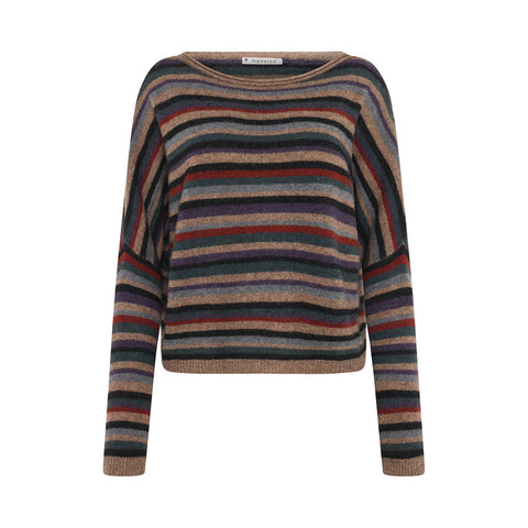 Mansted - Zel Yak Wool Slouch Jumper - Stripe