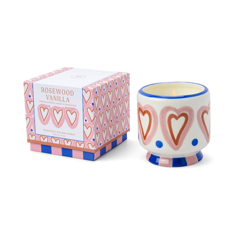 Paddywax - Dopo 8 Oz Ceramic Candle with Printed Box - Rosewood Vanilla
