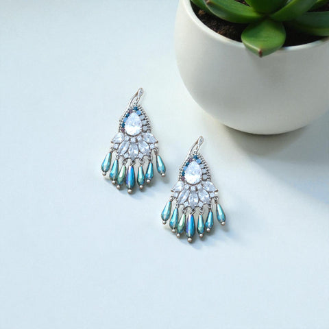 MCLuxe - Multi Stone Chandilier Earrings
