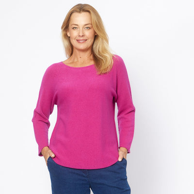La Strada - Viscose Blend Knitted Jumper - Magenta