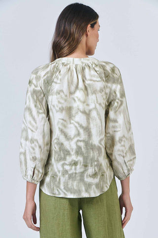 Naturals by O&J - Linen V-Neck Top-Ripples