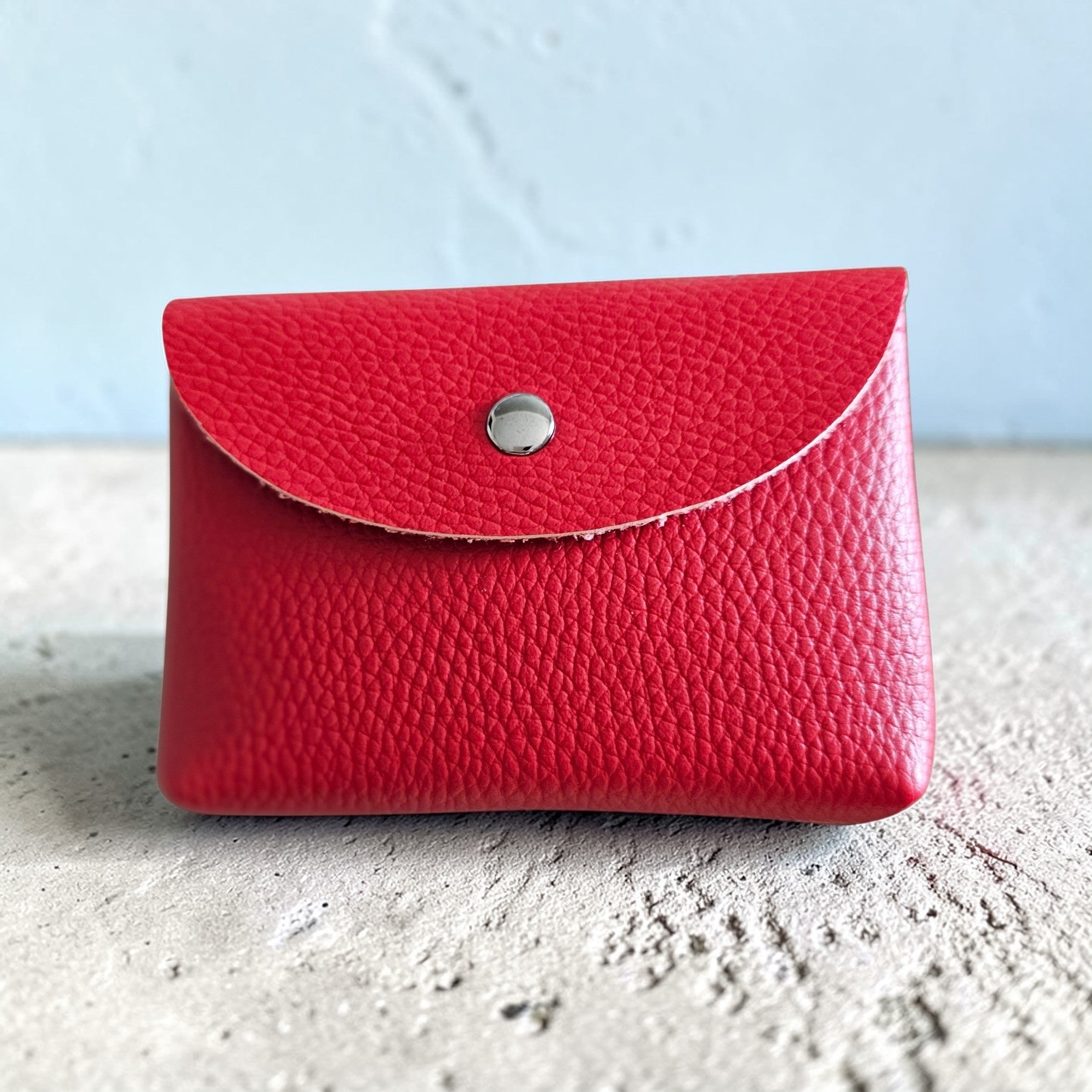 Melange - Leather Coin Purse - Red