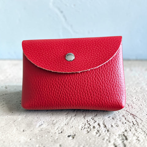 Melange - Leather Coin Purse - Red