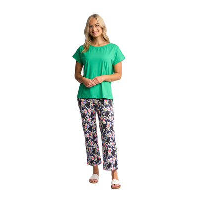 Vassalli - Thea Drop Sleeve Top - Summer Green