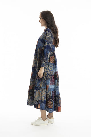 Orientique - Cord Printed Dress - California Dreaming