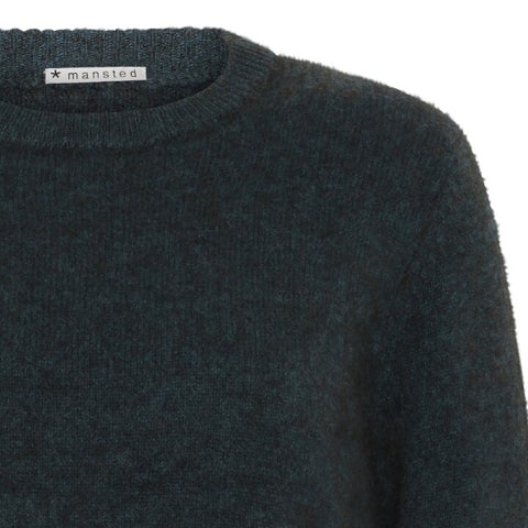 Mansted - Zori Yak Classic Crew Jumper - Cold Green