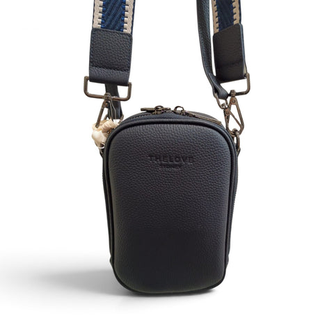 4 The Love - Mel Leather Mini Cross Body Bag - Navy Ink