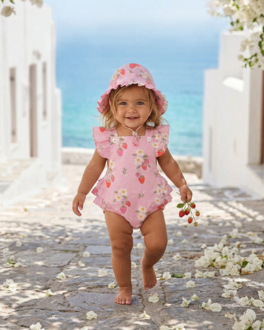 Toshi - Baby Romper Strawberry -  Fields