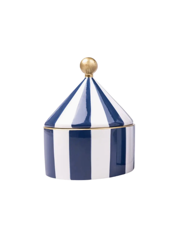 DWC - Ceramic Trinket Box - Navy Stripe