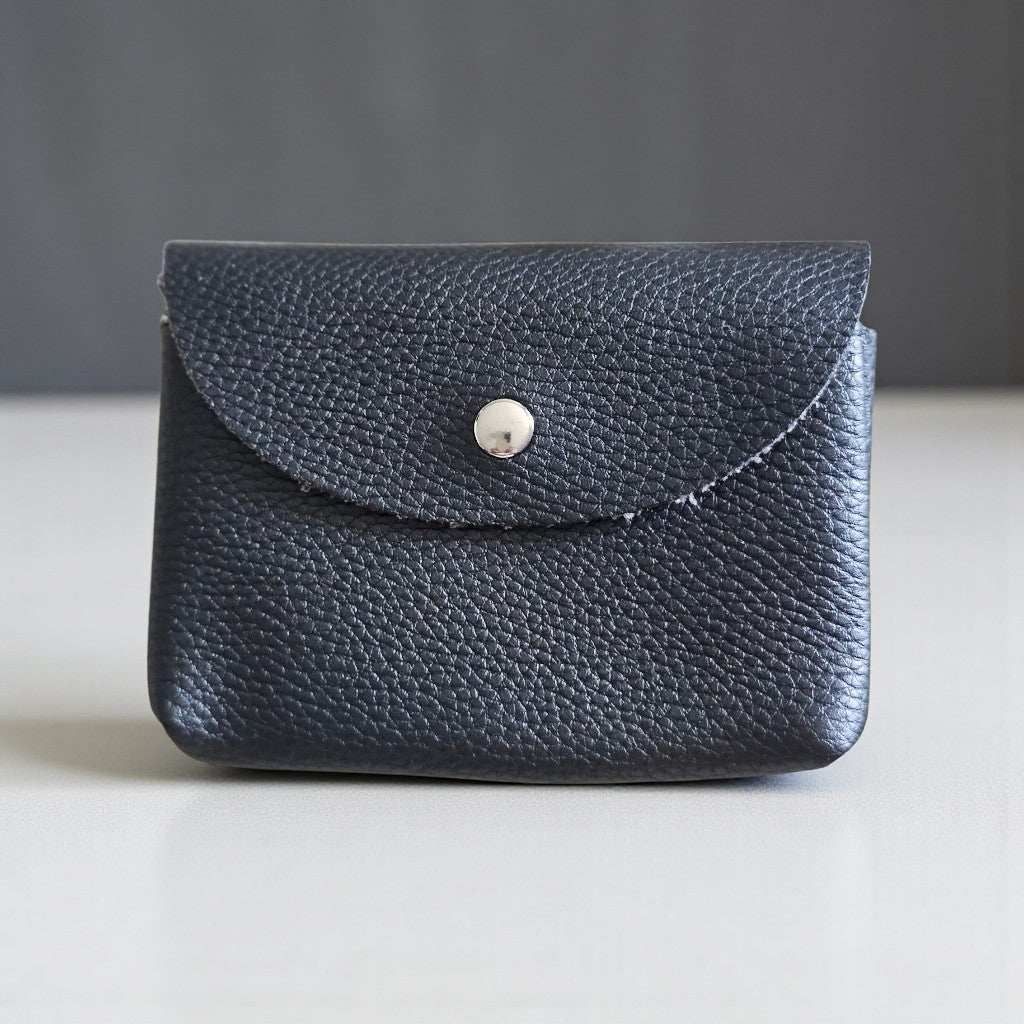 Melange - Leather Coin Purse - Black