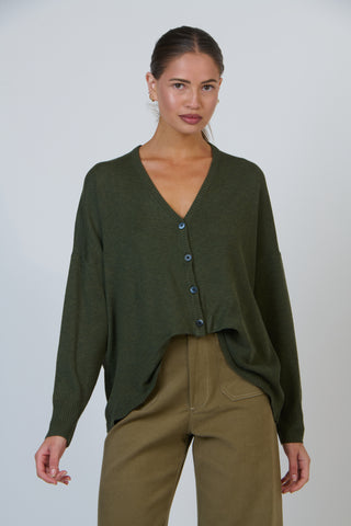 Namastai - V Neck Oversize Cardigan - Sludge
