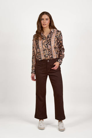 Vassalli - Long Sleeve Shirt with Button Placket Back - Charm