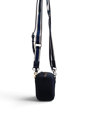 4 The Love - Mel Leather Mini Cross Body Bag - Navy Ink