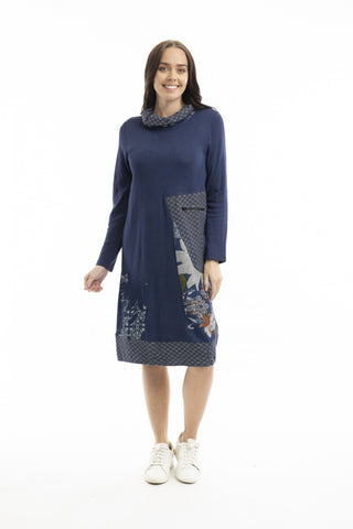 Orientique - Patch Cowl Dress - Dancing Queen
