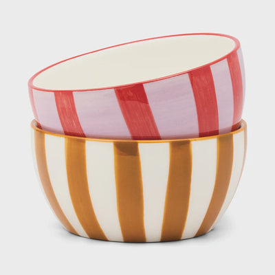 Heres How - The Bella Set of 2 Dipping Bowls Lilac/Rust & Ochre