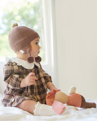 Toshi - Organic Earmuff Bobby Beanie - Peppercorn