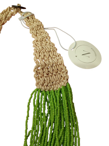 Namastai - Confetti Bead Necklace-Leaf Green