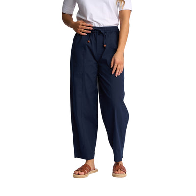 Vassalli - Dione Ankle Gazer Barrel Leg Pant - Ink