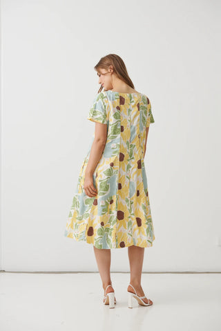 Holmes & Fallon - Sunflower Fields Dress with Vertical Panels
