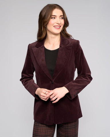Vassalli - Cord Blazer - Merlot