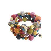 WorldFinds - Kantha Winding Bauble Bracelet