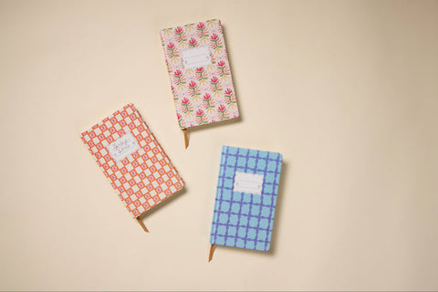 Designworks - Mix Credit Tulip Journal - Blue Lattice