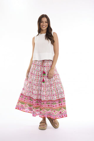 Orientique - Maalti Skirt - Pink