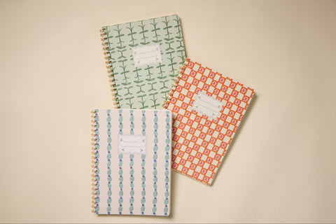 Designworks - Mix Credit Large Twin Wire Journal - wavy Blue