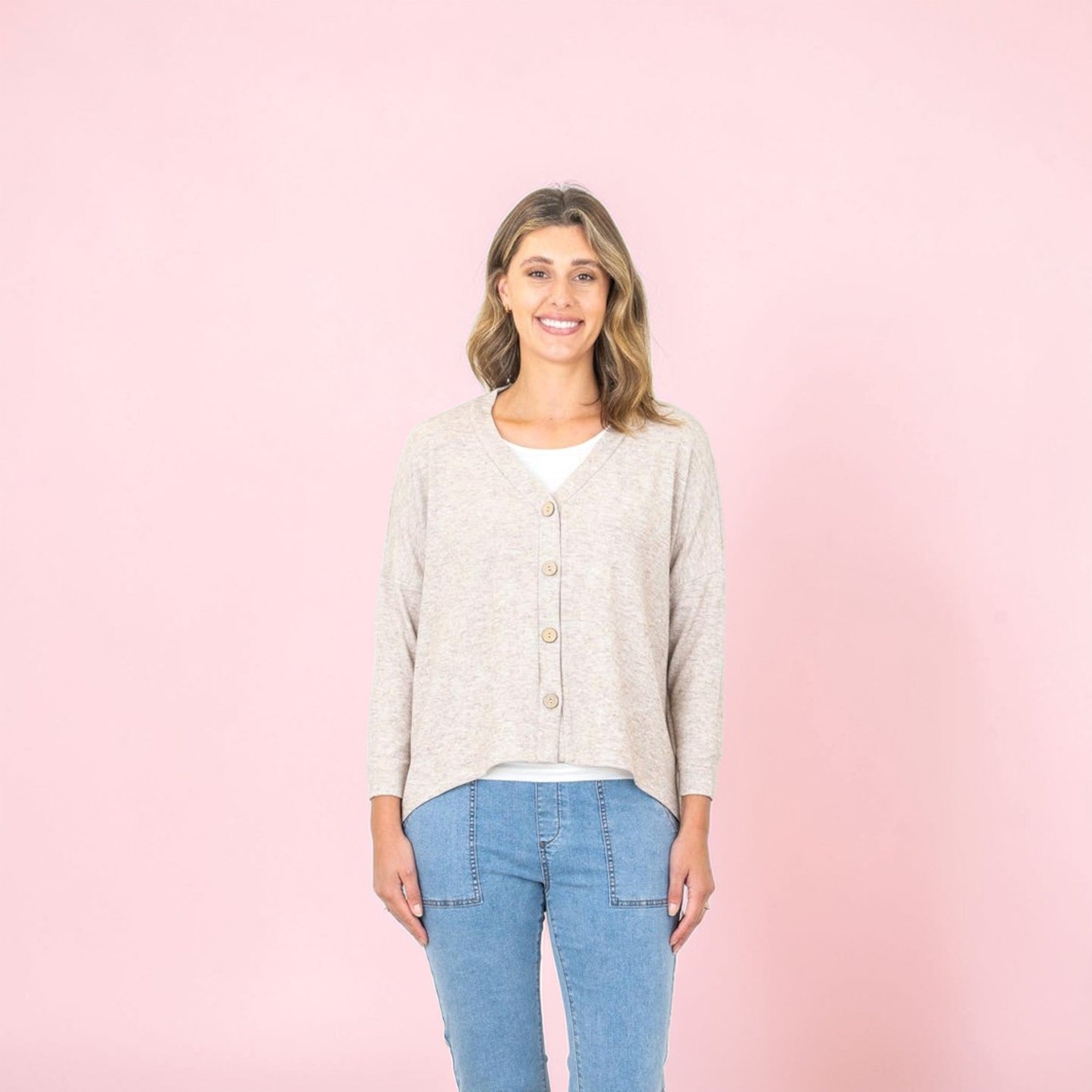 Renoma - Slouch Cardigan - Sand