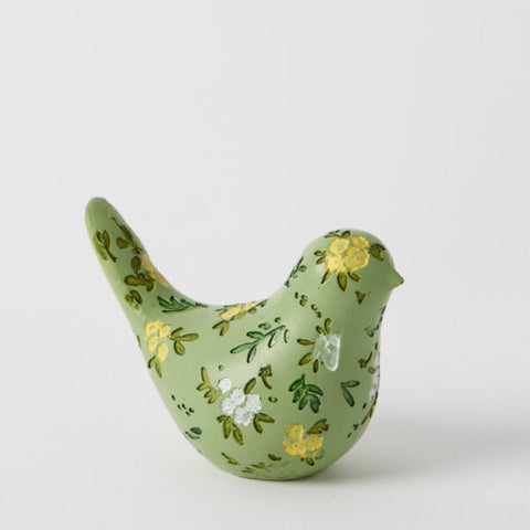Pilbeam Living - Blooming Bird Sculpture Small - Green