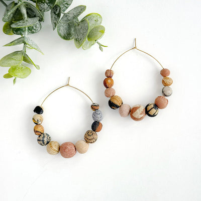 WorldFinds - Kantha Desertscape Graduated Earrings
