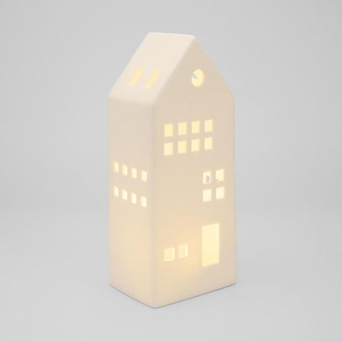Florabelle - Porcelain LED House – White - L