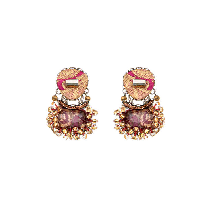 Ayala Bar - H2389 Plum Wine Set, Purple Earrings - Petaline
