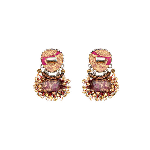 Ayala Bar - H2389 Plum Wine Set, Purple Earrings - Petaline