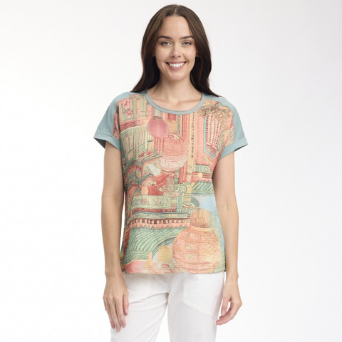 Orientique - Digital Printed T Shirt - Tropical Floral