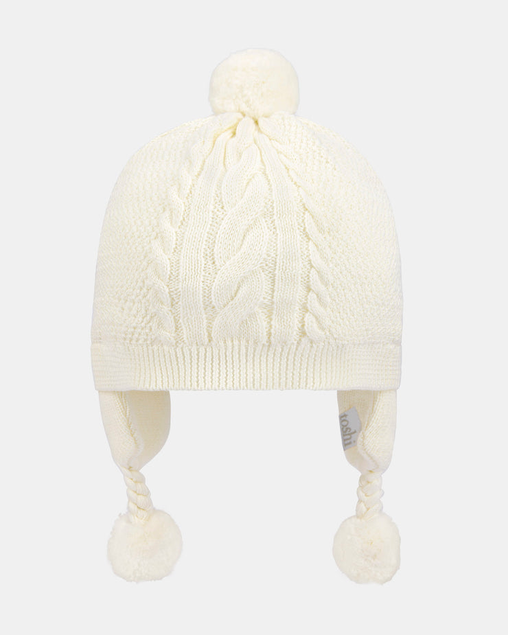 Toshi - Organic Earmuff Yummy Beanie - Cream